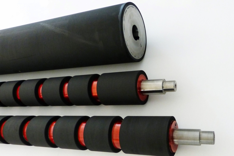 conveyor impact rollers rubber-coated rollers